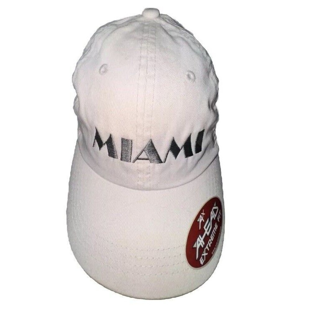 Ahead Baseball Hat Men White Extreme Fit Music Festival Miami 3.16.13 Embroidery